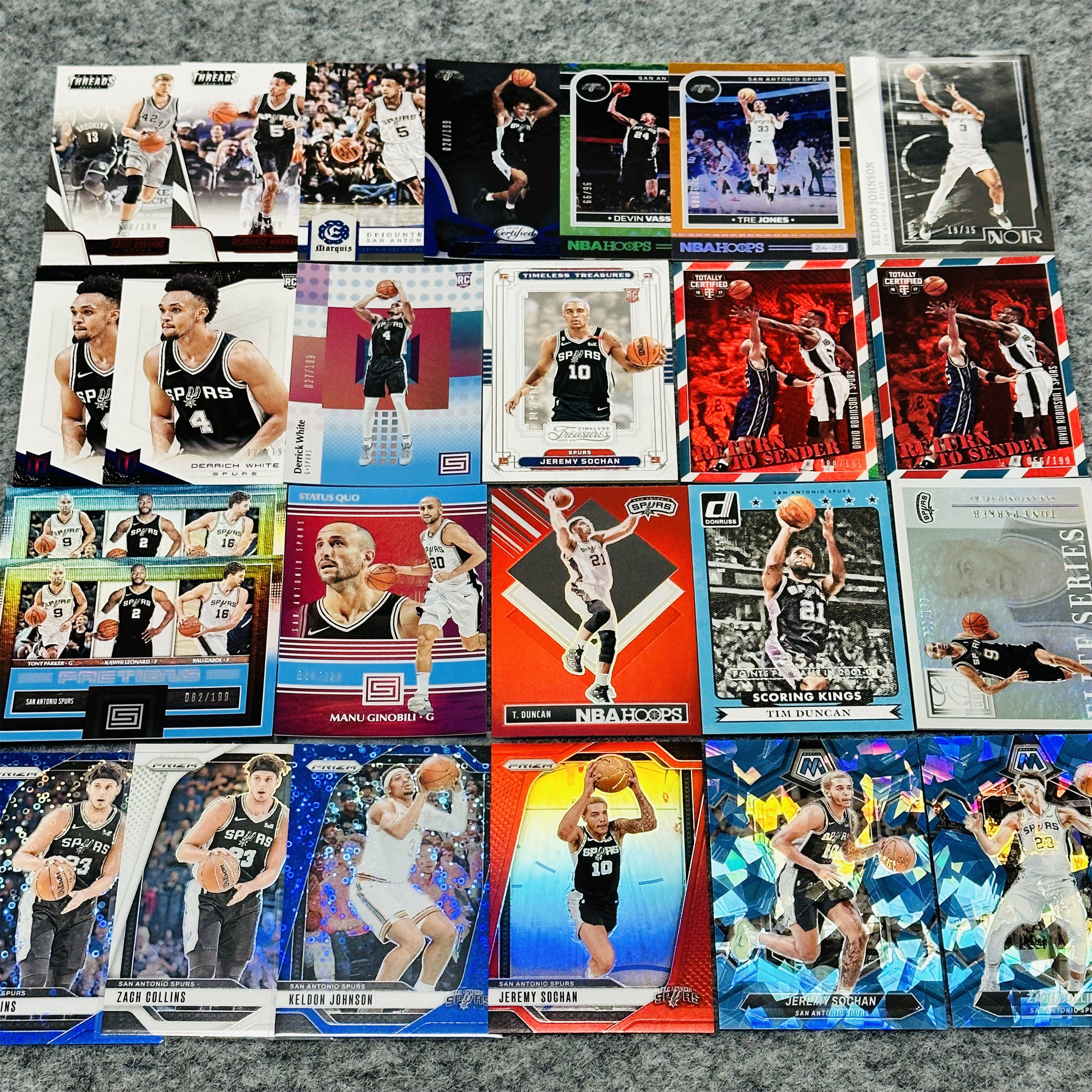 马刺带编专收邓肯帕克GDP正版NBA球星卡帕尼尼Panini球迷投资收藏