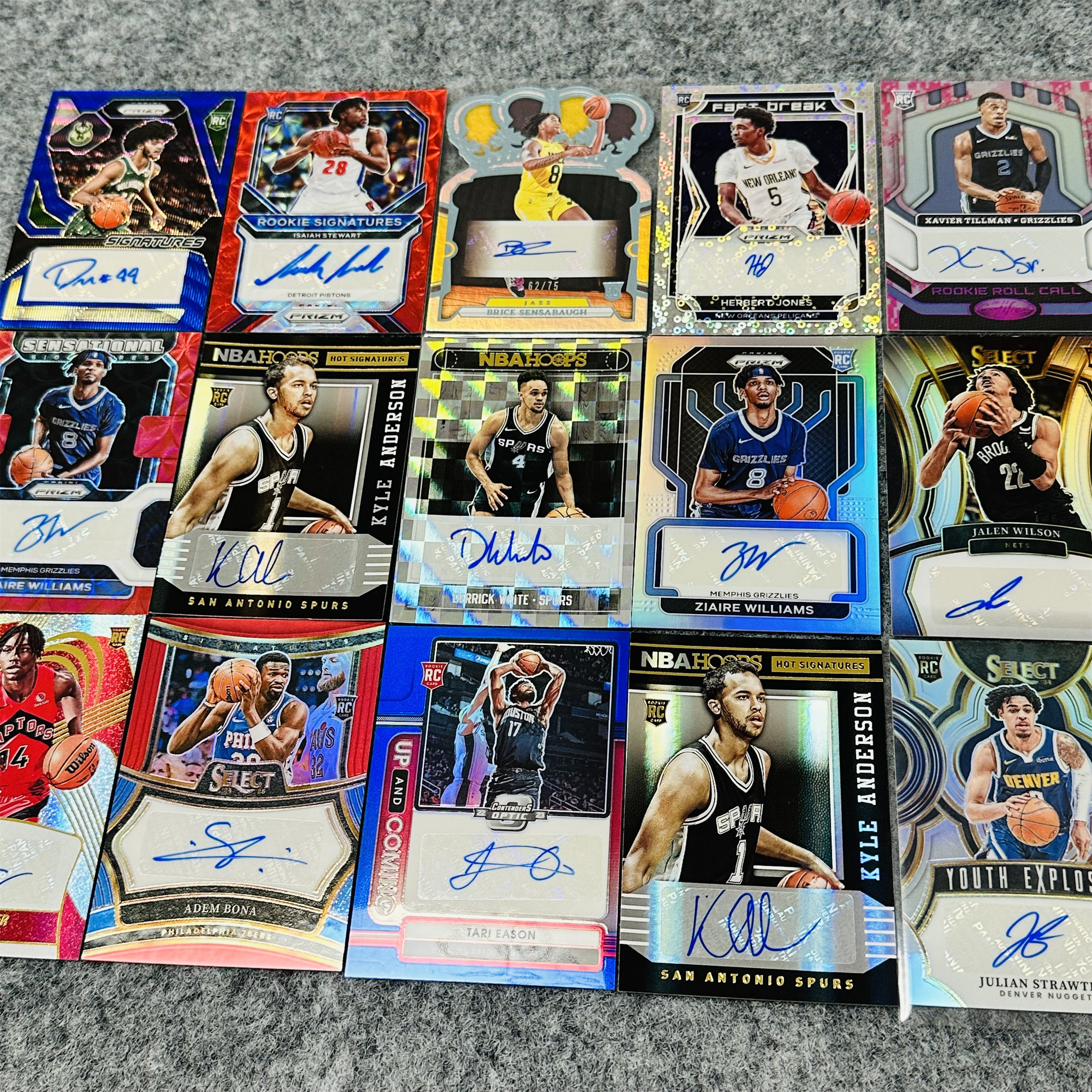 折射新秀签字卡正版球星卡Panini