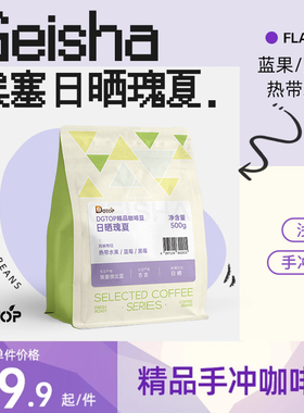 DGTOP埃塞俄比亚瑰夏耶加雪菲精品咖啡豆浅烘焙阿拉比卡手冲豆