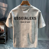 夏短袖 t恤男装 印花T恤痞帅ins 外贸清仓专柜捡漏个性 奥特莱斯