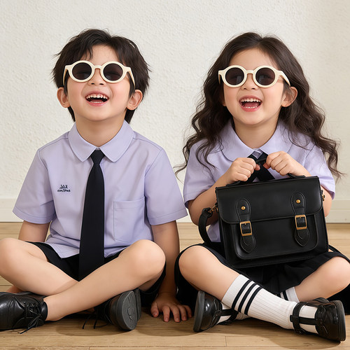 泰国泰式儿童校服女童jk套装夏季幼儿园中小学生学院风毕业照班服