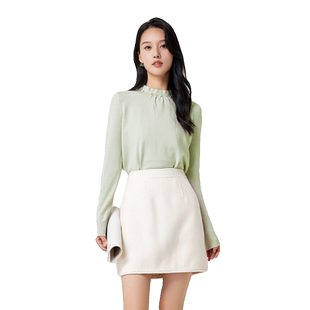 Lucidy/鲁思蒂长袖针织衫女2024新款秋冬季打底时尚显瘦套头上衣