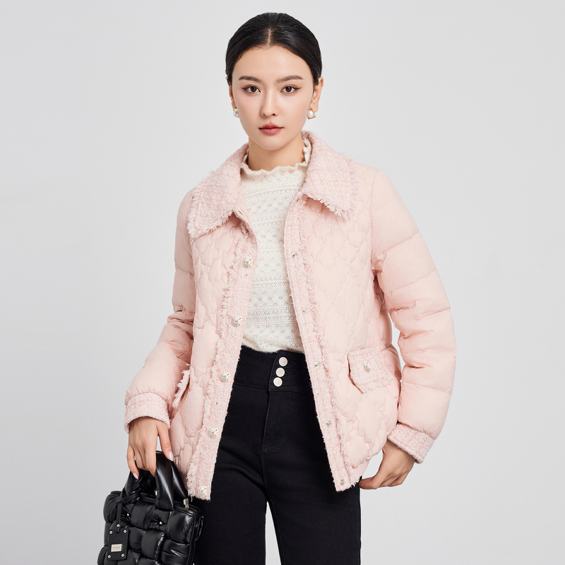 鲁思蒂轻薄保暖白鸭绒羽绒服