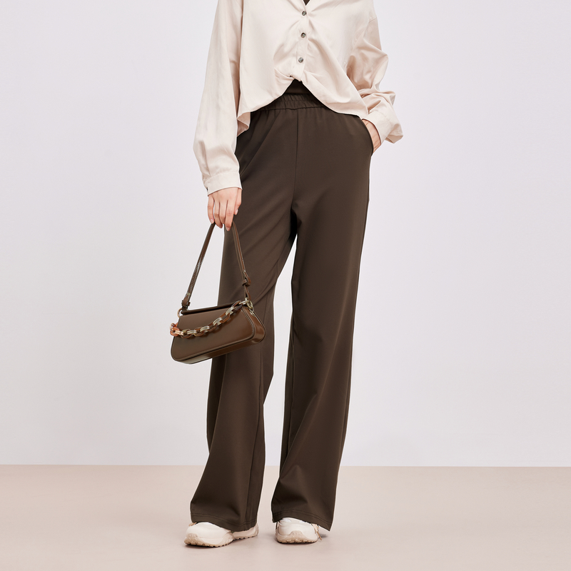 鲁思蒂休闲长裤时尚拖地裤