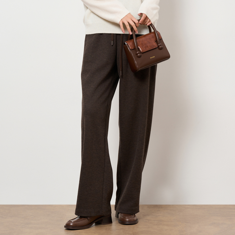 鲁思蒂加厚保暖直筒休闲裤