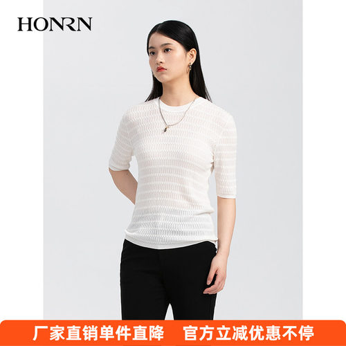 HONRN/红人圆领百搭毛针织衫