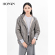 连帽外套上衣女秋冬季 HONRN 红人休闲宽松正反两穿短款 HH55OS597