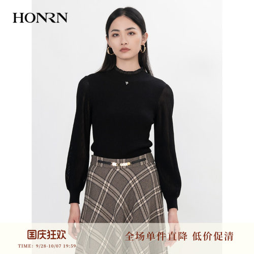 HONRN/红人高领羊毛衣针织衫上衣