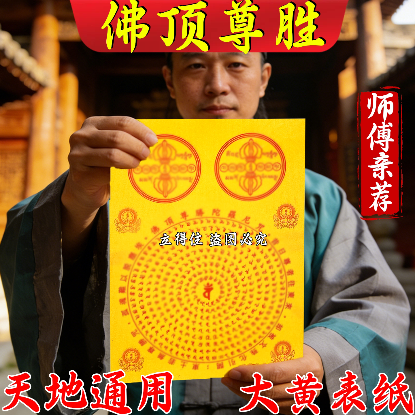 大黄纸佛顶尊胜天地通用精品祈愿