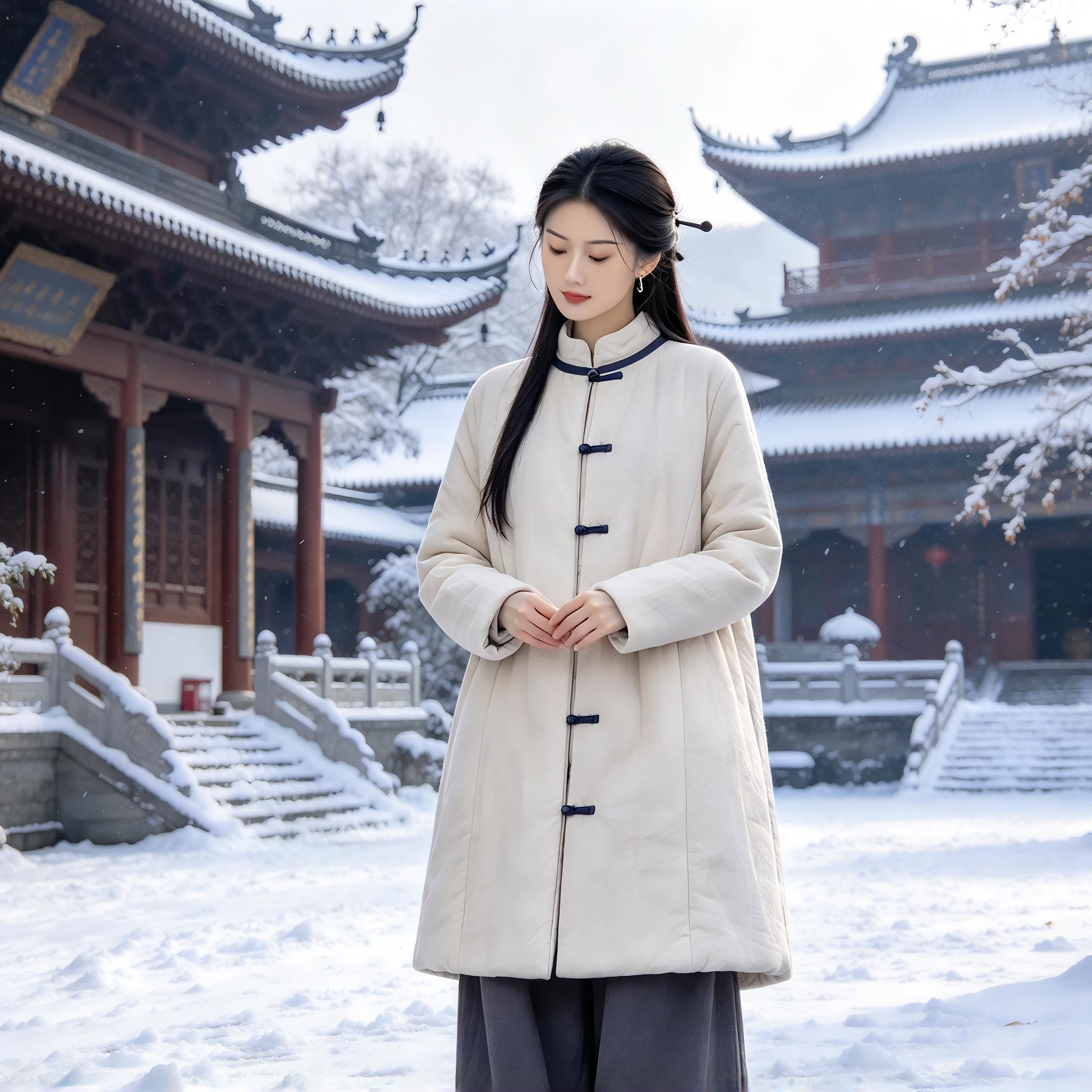 2026新款冬季棉服女款新中式国风精致女装佛系禅意修行禅服女外套