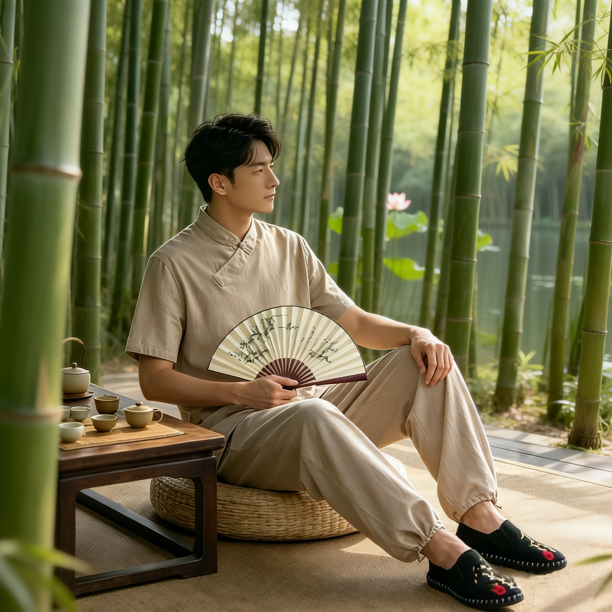 夏季禅服男中国风棉麻套装佛系禅意修行禅茶服定制唐装居士服女款