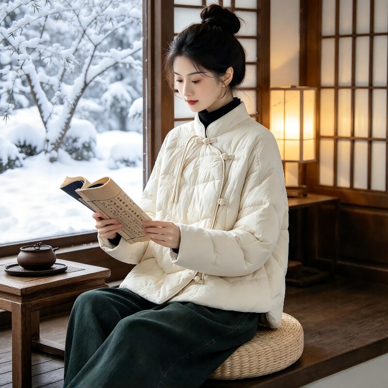 2026新款冬季棉服女款禅意佛系高端女装修行棉衣棉服女居士服外套