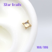 StarTrails 18G 16G 月光十字星芒 f136镀14k浅金钛合金内螺纹