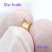 StarTrails 18G 16G 澳宝十字星芒 f136镀14k浅金钛合金内螺纹