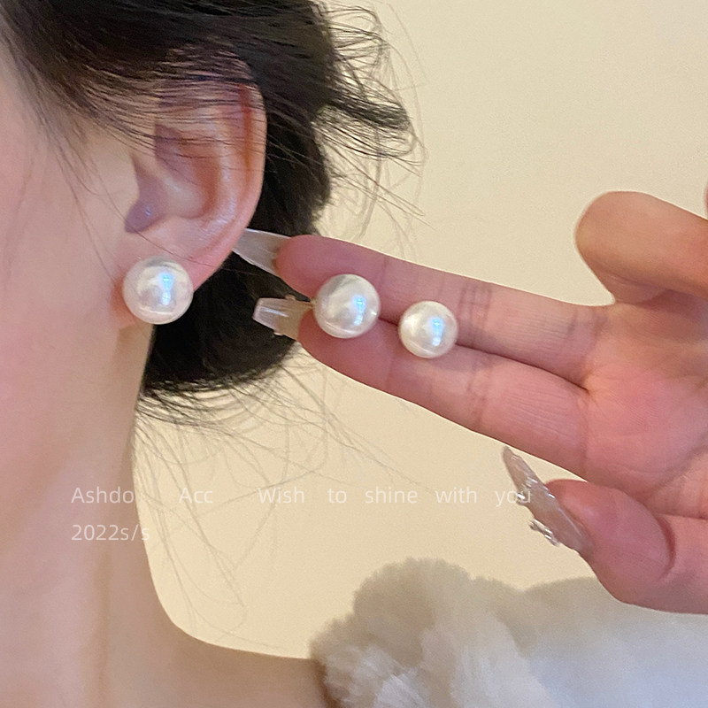 韩代fever同款珍珠耳钉女夏高级感轻奢气质珍珠耳饰925银针耳环女