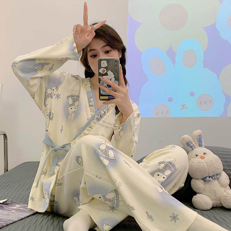 月子服纯棉3月份春秋a类产后哺乳期孕妇睡衣夏季薄款4产妇家居服