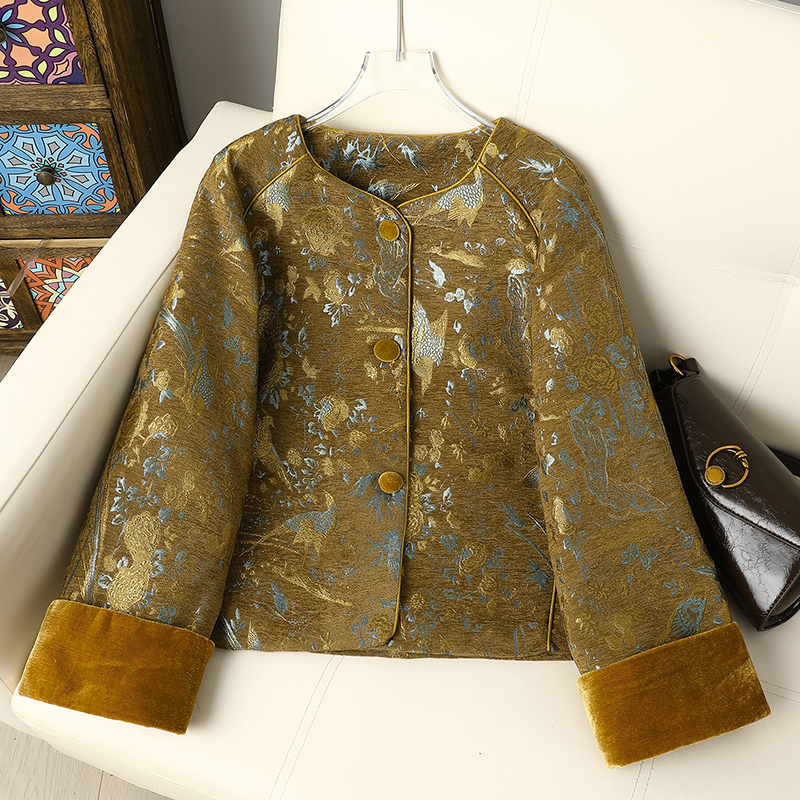 洋气减龄显瘦国风加绒保暖上衣