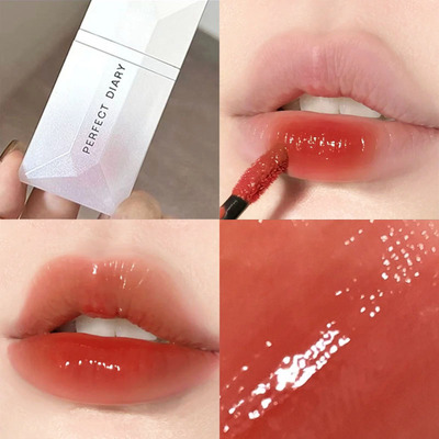 完美日记名片唇釉303柑橘色镜面口红304滋润水光显白唇蜜官方正品
