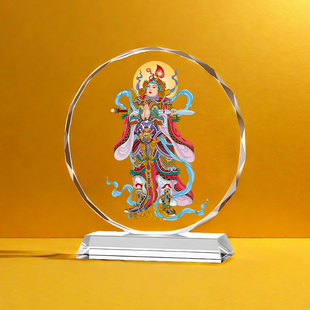 佛像水晶摆件招财好寓意客厅桌面摆件装 饰招财进宝招财摆件