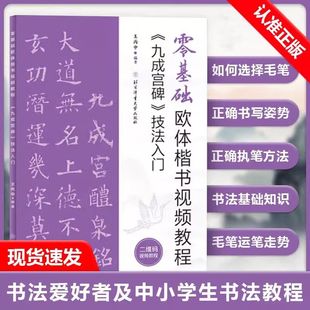 九成宫碑 技法入门 著 书 书籍 王丙申 零基础欧体楷书视频教程 零基础初学者适用 楷书书法教学含视频