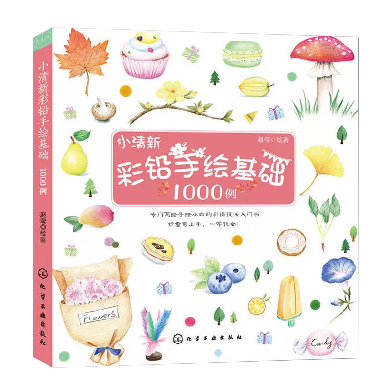 【书】小清新彩铅手绘基础1000例 彩铅画入门教程书彩铅画技法从入门