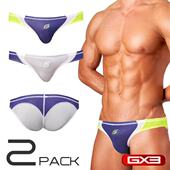 比基尼三角拼接低腰内裤 拼接图案经典 百搭款 GX3男士 1条装