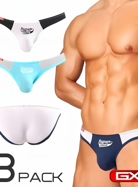 GX3薄如蝉翼SHEER系列高弹低腰超深B字比基尼内裤一条装