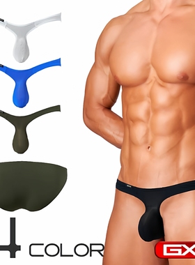 GX3绝版象鼻立体囊袋透视柔软顺滑透气舒适尼龙低腰男士三角内裤