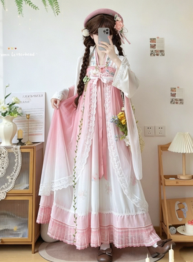 汉衣亭(粉云萝)原创汉服女唐制齐胸襦裙超仙汉元素刺绣春夏秋款