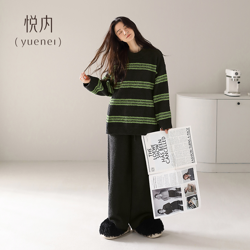 【商场同款】悦内女士半边绒睡衣