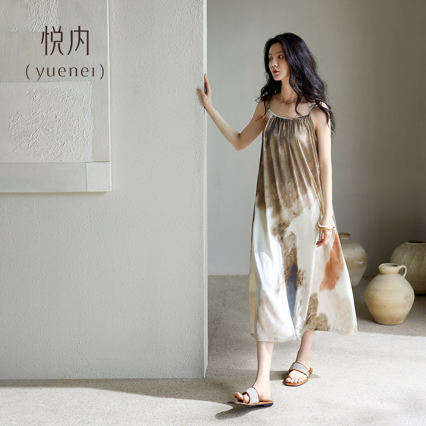 【商场同款】悦内女士丝绸睡裙图片
