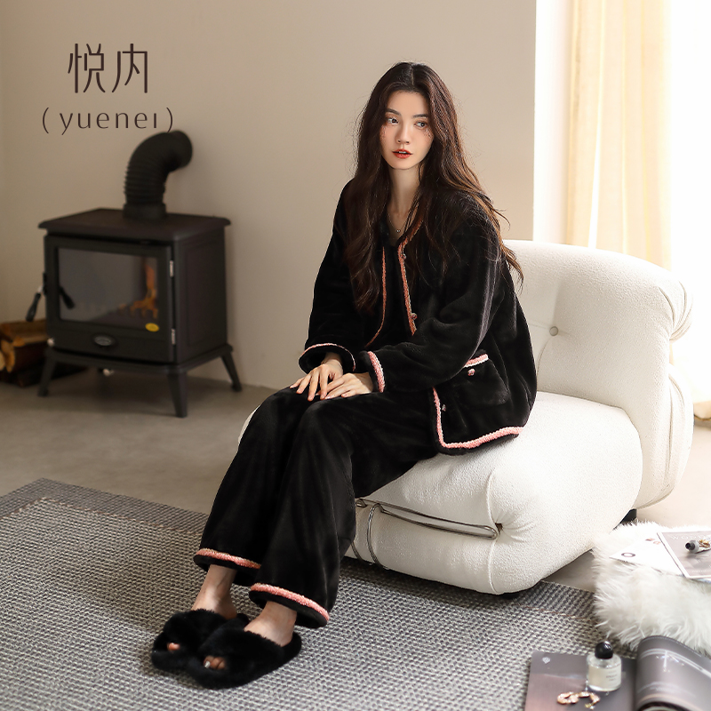 【商场同款】悦内女士珊瑚绒睡衣