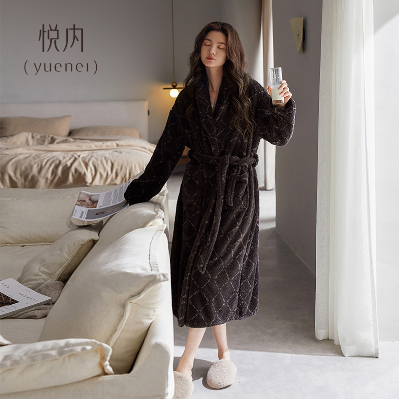 【商场同款】悦内女士法兰绒睡袍