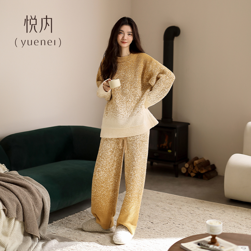 【商场同款】悦内女士半边绒睡衣