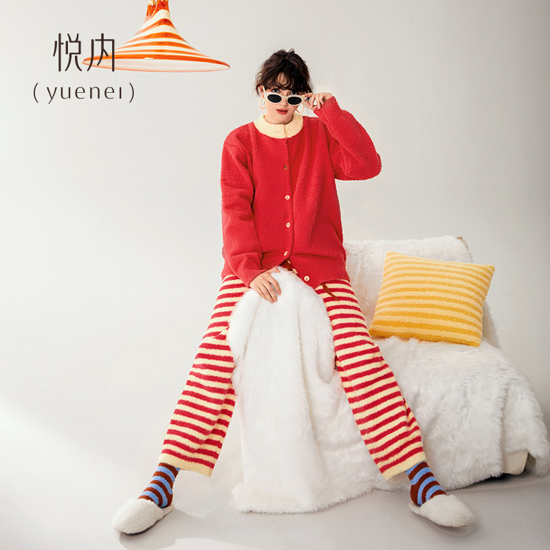 【商场同款】悦内女士半边绒睡衣