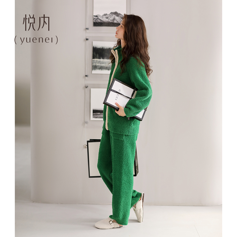 【商场同款】悦内女士半边绒睡衣