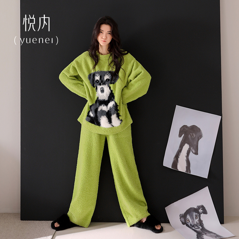 【商场同款】悦内女士半边绒睡衣
