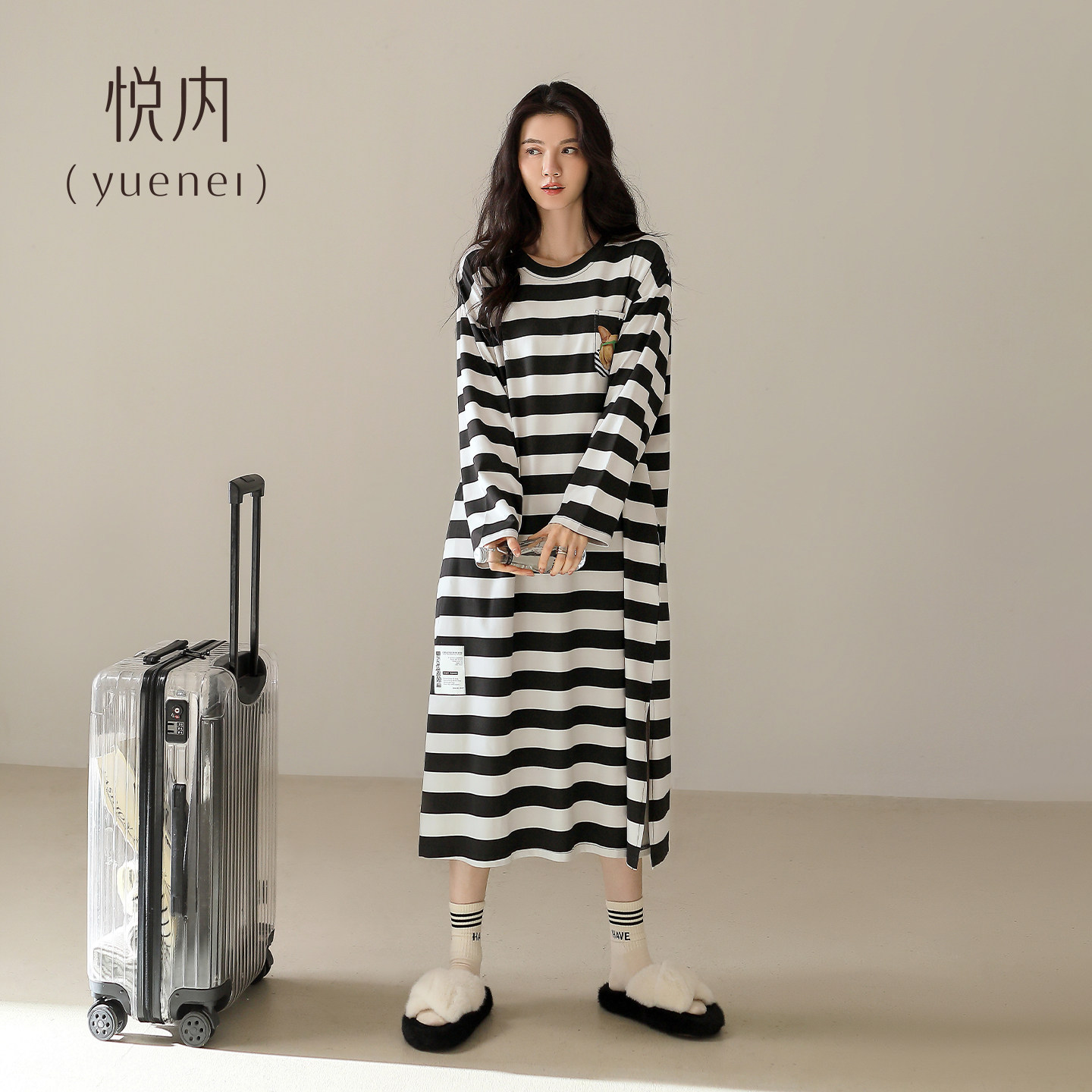 【商场同款】悦内女士纯棉睡裙图片
