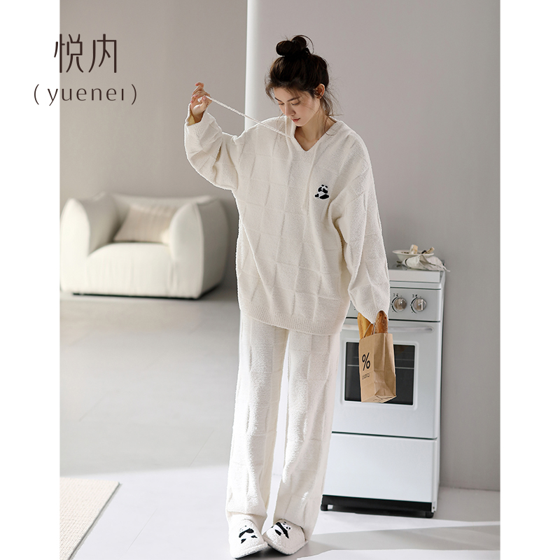 【商场同款】悦内女士半边绒睡衣