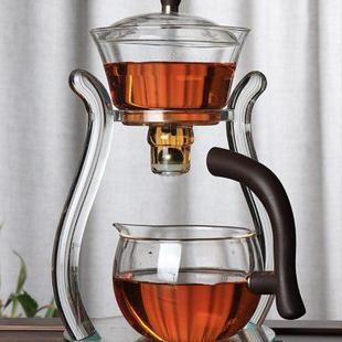 耐热玻璃自动磁吸茶具耐高温功夫茶具配件创意家用茶具懒人泡茶器