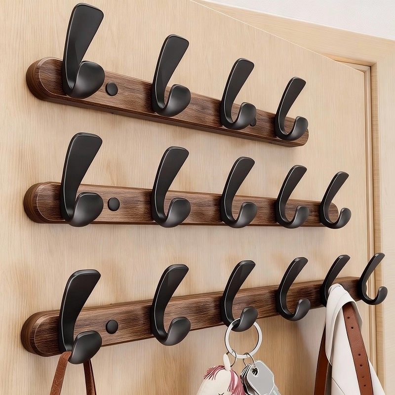 德国胡桃木高级挂衣钩入户玄关挂衣帽钩试衣间墙壁免打孔挂衣服架,收纳整理,衣帽架,淘宝优惠券,粉丝福利购,淘宝优惠卷