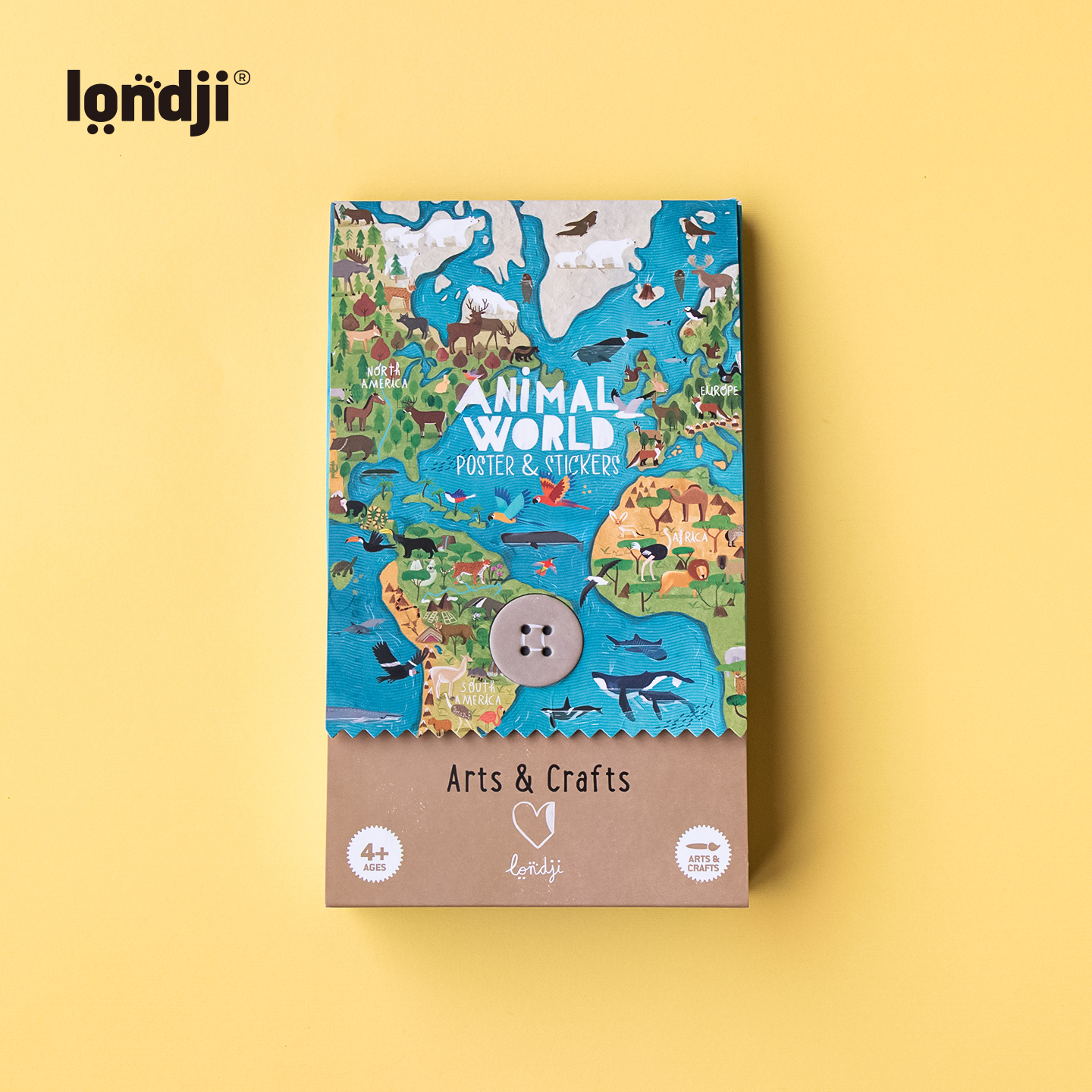 londji蓝色星球创意贴纸新品4+