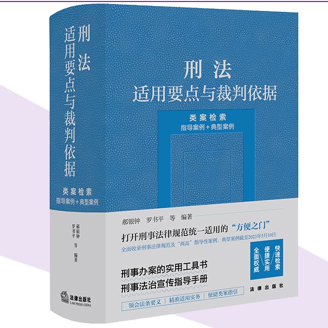 正版 刑法适用要点与裁判依据 类案检索 指导案例典型案例 法律出版社 刑事办案实用工具书 刑事法治宣传指导手册教材书籍