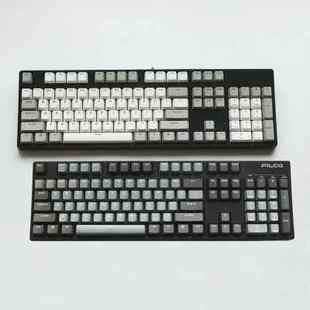 104键OEM高度filco机械键盘键帽|dolch|黑灰|PBT二色成型灰白