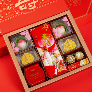 老人祝寿礼盒寿宴寿桃寿面回礼60岁70岁80岁90岁100岁生日伴手礼