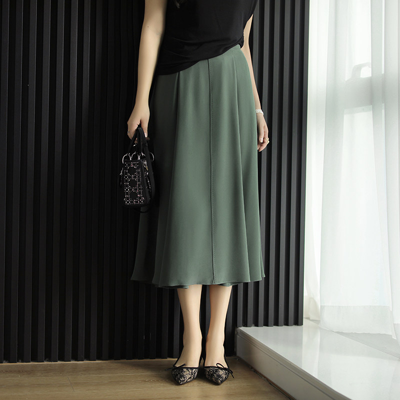 Sorrytin  给肌肤零摩擦的舒适感 30姆米重绉真丝中长款半身裙