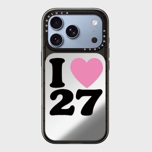 C家新款联名勃艮第酒红适用iPhone苹果18promax手机壳17pro/18pro/17promax浅蓝满印ILOVE27网红简约潮女潮流