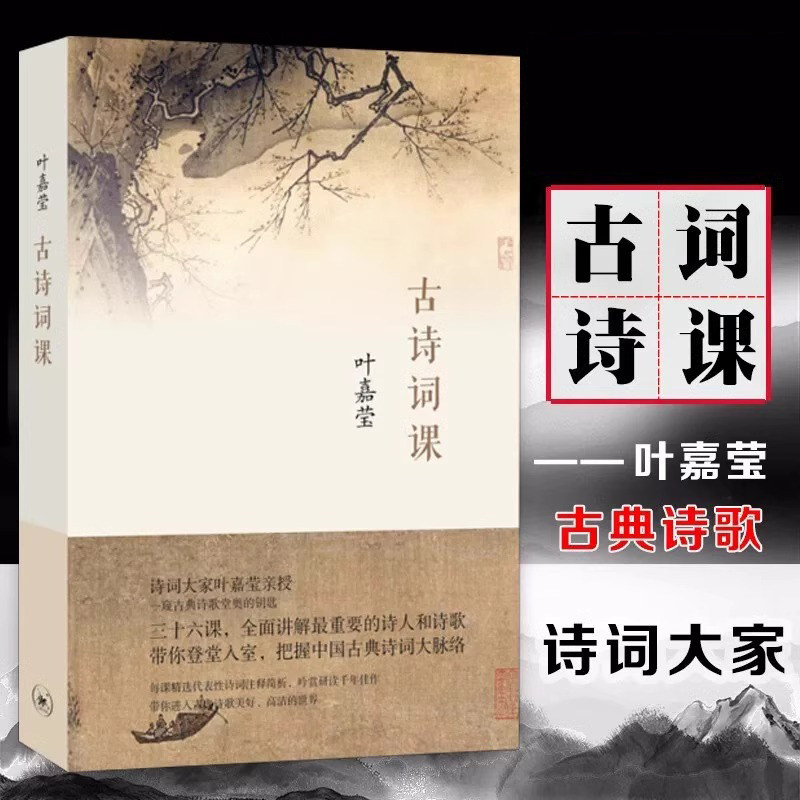 【正版】古诗词课古典文学理论畅销书籍叶嘉莹著中国古诗词大全集唐诗宋词元曲修养进阶读物带你走进中国古典诗歌的殿堂