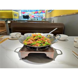 304不锈钢干锅锤纹干锅仔一体成型小火锅商用一人一锅酒精炉火锅