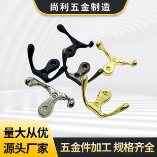 欧式复古打孔双钩 浴室门后厨卫衣帽间壁橱挂钩